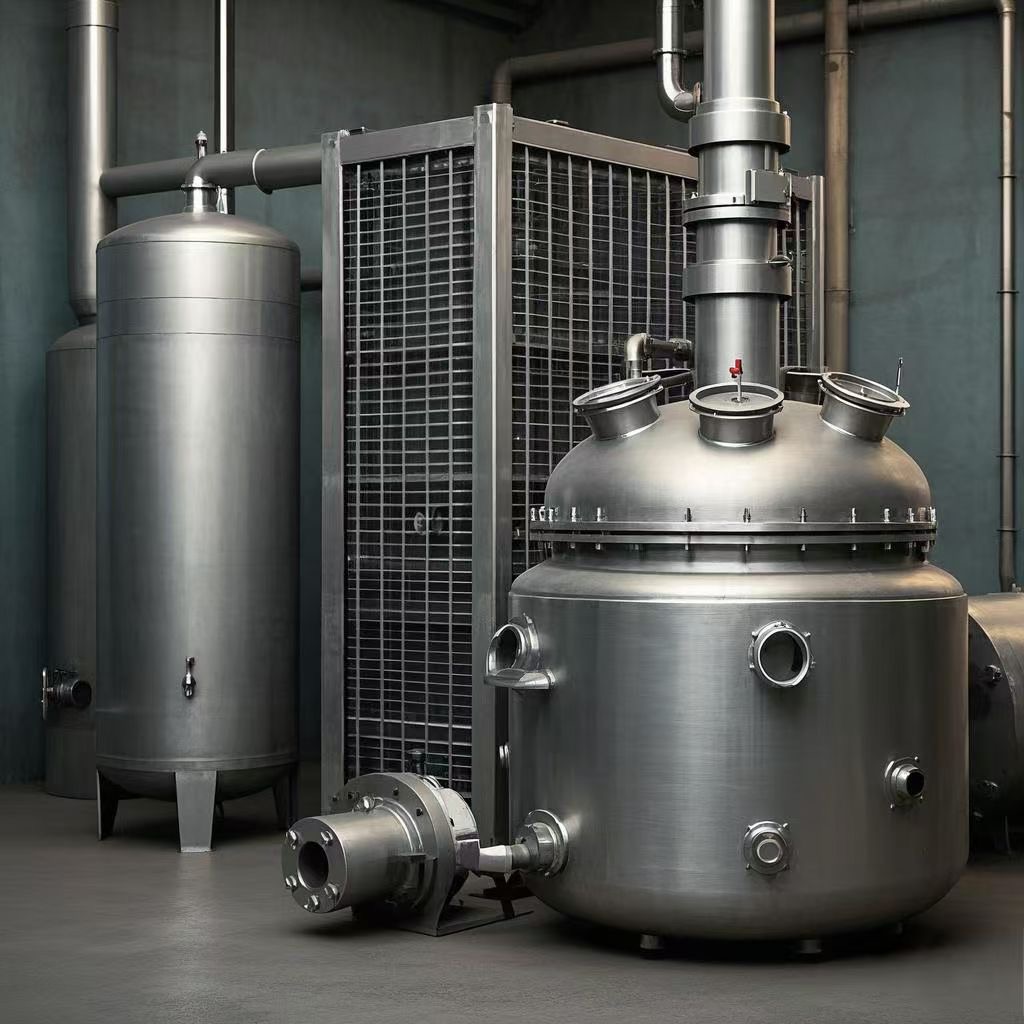 不锈钢反应釜安装调试完毕准备投产