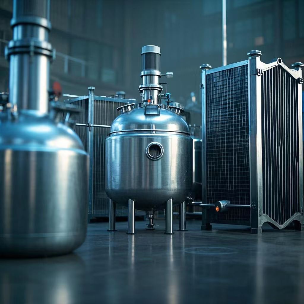 某化工不锈钢反应釜安装现场